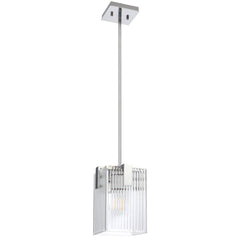 Zanomont TFS 1 LT PENDANT 25wE27max L180 W180 H250 rod (2*600+ 1*300) CHROME / CLEAR GLASS