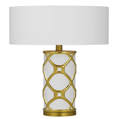 Segovia TFS Table Lamp – White Ceramic Base with White Shade