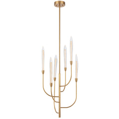 TFS 6 LTS LED PENDANT 6*3wLED 3000K D:500 H:1030 ROD NON-DIM ANT GOLD / CRYSTAL