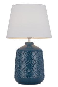 TFS CERAMIC TABLE LAMP 25wE27max H:535 D:300 BLUE/WHITE
