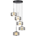 TFS 5LT PENDANT 40w 3CCT 3000k-5000k D:440 H:70 2750Lm NON-DIM cab.3M BLACK SANDY