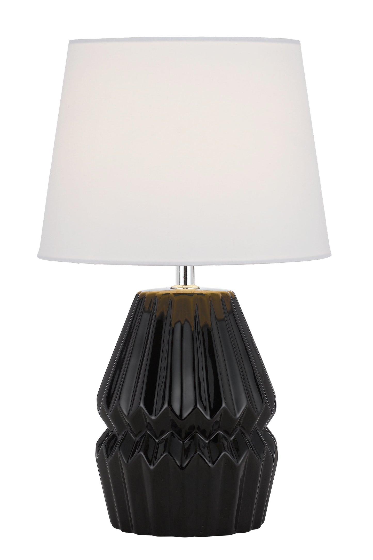 TFS CERAMIC TABLE LAMP 25wE27max H:385 D:230 BLACK/WHITE