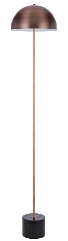 TFS FLOOR LAMP 2x25wE27max D:300 H:1500 cable2.0 foot swt BLACK MARBLE/BRONZE