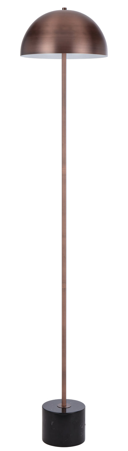 TFS FLOOR LAMP 2x25wE27max D:300 H:1500 cable2.0 foot swt BLACK MARBLE/BRONZE