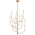 TFS 9 LTS LED PENDANT 9*3wLED 3000K D:500 H:1030 ROD NON-DIM ANT GOLD / CRYSTAL