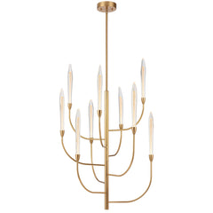 TFS 9 LTS LED PENDANT 9*3wLED 3000K D:500 H:1030 ROD NON-DIM ANT GOLD / CRYSTAL