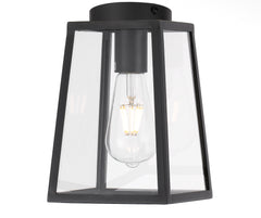 TFS 15 PENDANT 25wE27max L:150 H:210 - BLACK/CLEAR ROD:210mm + CHAIN:1000 IP43