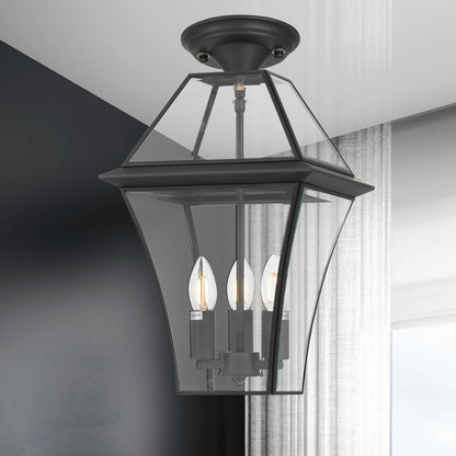 TFS 27 PENDANT 25wE14max L:275 H:400 - IP43 BLACK/CLEAR ROD:300mm + CHAIN:1000