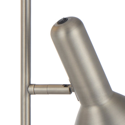 TFS 2LT FLOOR LAMP 2x25wE27max L240 W420 H1610 ON/OFF SWT ON HEAD NICKEL MATT