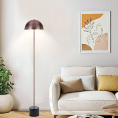 TFS FLOOR LAMP 2x25wE27max D:300 H:1500 cable2.0 foot swt BLACK MARBLE/BRONZE