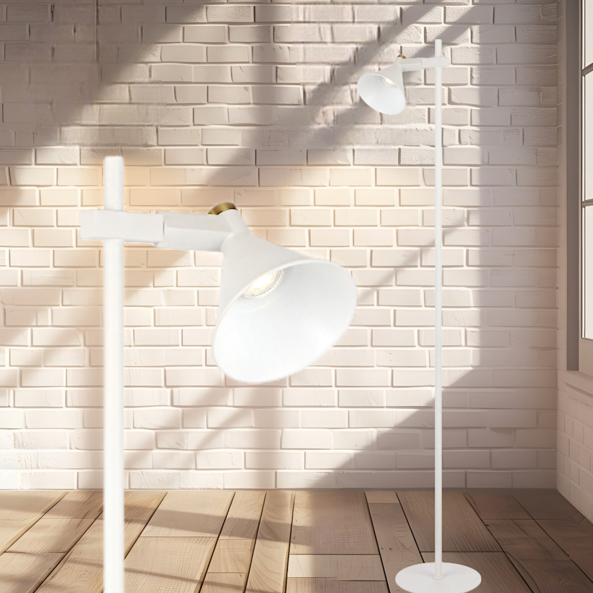 Vitawood TFS FLOOR LAMP 6wGU10max L245 W240 H1500 FOOT SWT / WHITE SAND