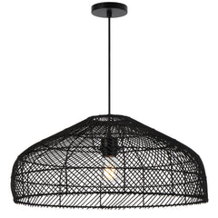 Lumoline TFS 50 PENDANT 25wE27max D500 H300 cab1.5m BLACK RATTAN