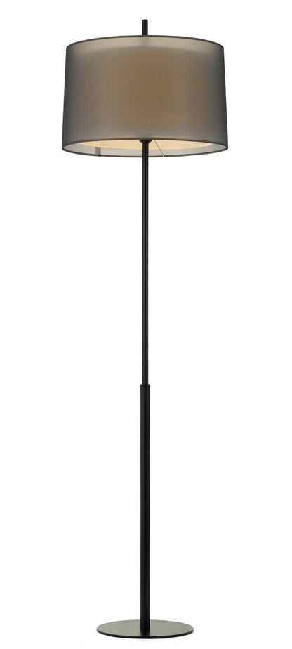 TFS FLOOR LAMP (2-PART KIT) 40wE27max H:1500 D: 430 BLACK body / BLACK&WHITE shade