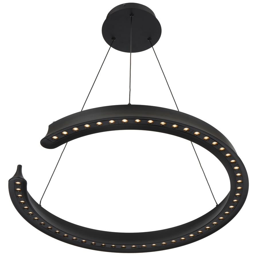 TFS PENDANT ROUND 34wLED DIM touch2210Lm cab 2M 2700K -5500K D650 H55 3CCT BLACK