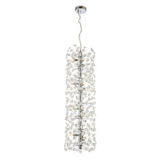 TFS 12LT VERTICAL PENDANT 12x6wG9max D300 H970 CAB.2M CRYSTAL H130 CHROME / CLEAR