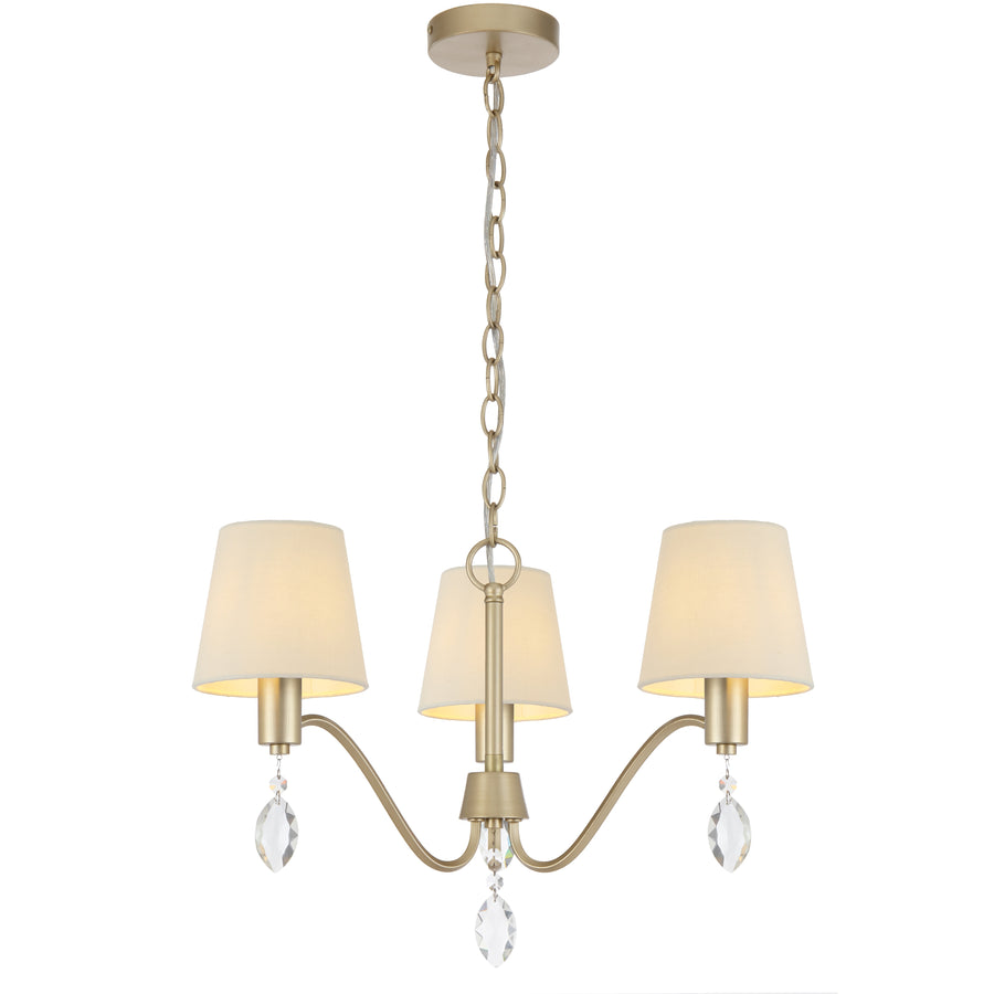 TFS 3 LT PENDANT 3x25wE14max D545 H355 2M CHAIN ANT SILVER/CREAM/CRYSTAL
