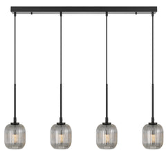 TFS 4 PENDANT 4*3wG9 NON-DIM L900D110cab2.0 BLACK / SMOKE / 3000K
