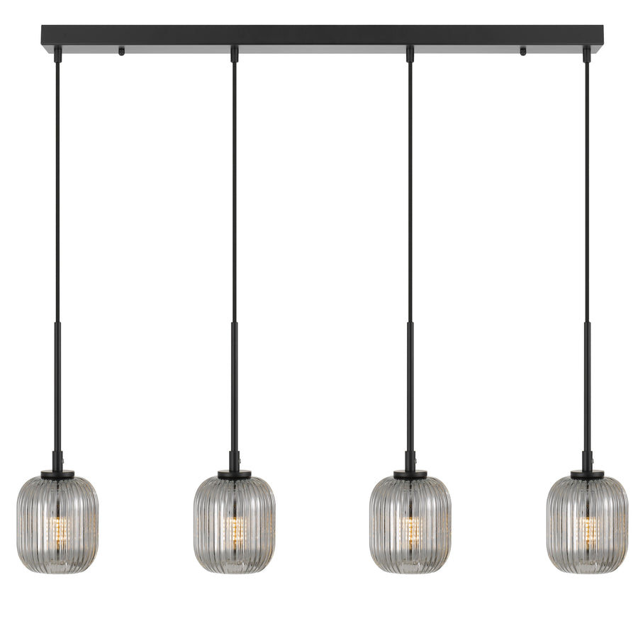 TFS 4 PENDANT 4*3wG9 NON-DIM L900D110cab2.0 BLACK / SMOKE / 3000K