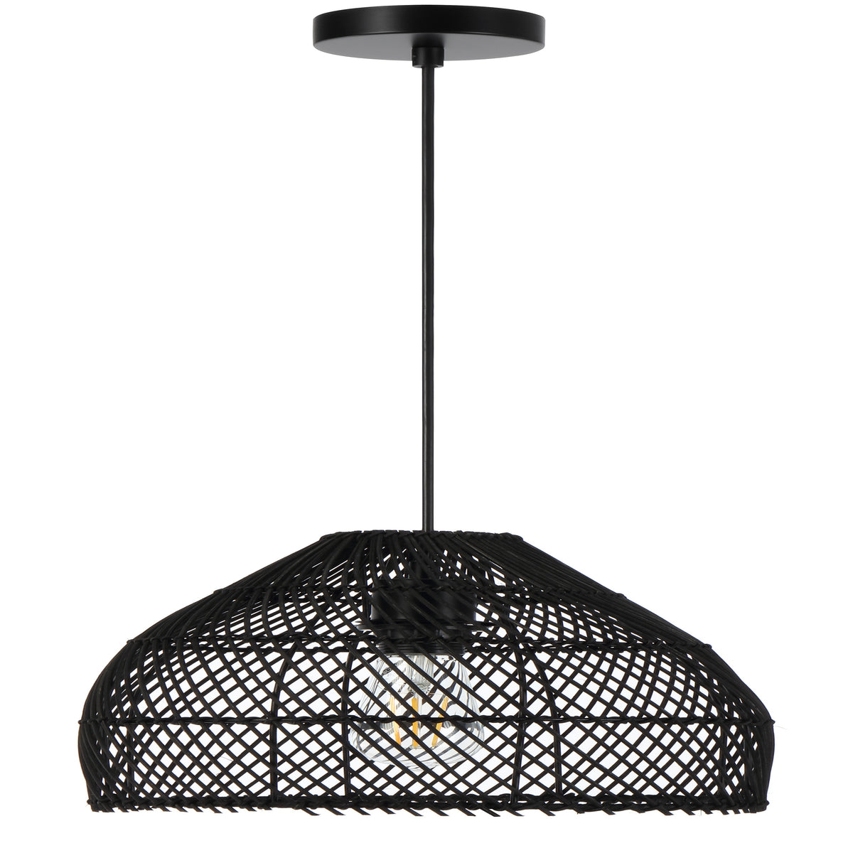 TFS 30 PENDANT 25wE27max D300 H230 cab1.5m BLACK RATTAN