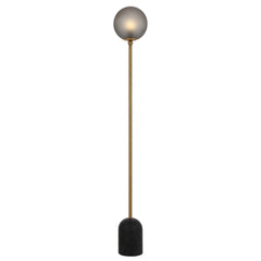 TFS FLOOR LAMP 25wE27max D:200 H1500 INLINE BLACK TRAVE /MATT ANT BRASS/GREY SMOKE