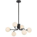 TFS 6LT PENDANT 6x6wG9max KIT D650 H295 ROD:2*600+1*300 BLACK/ OPAL MATT