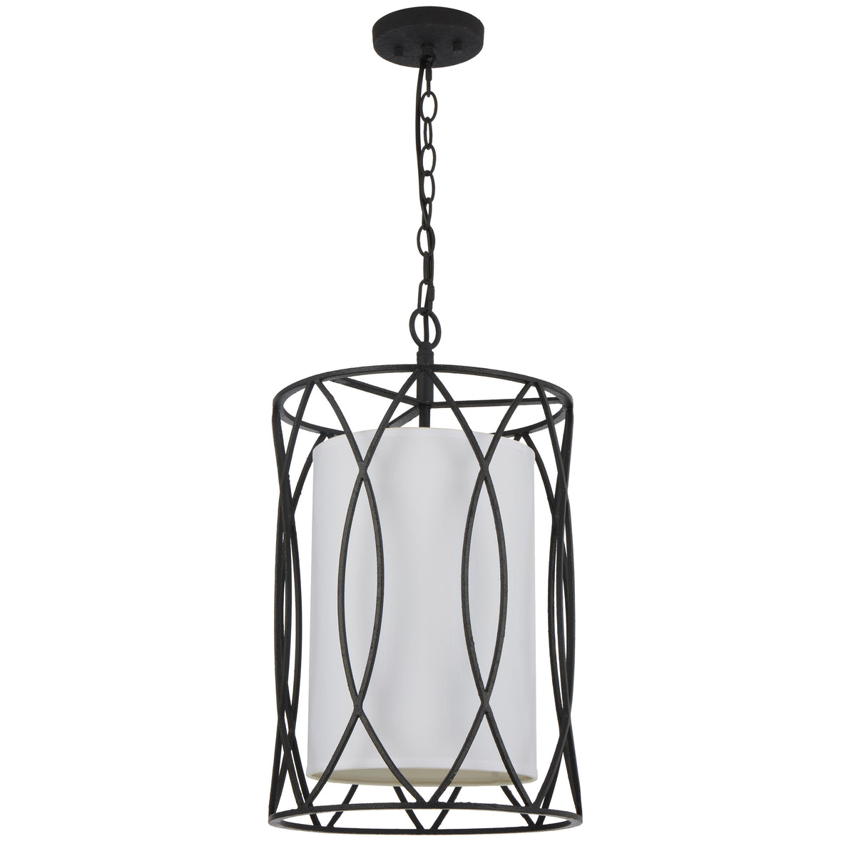 TFS 33 PENDANT 3x25wxE14max D330 H570 CHAIN 2M TEXTURED BLACK