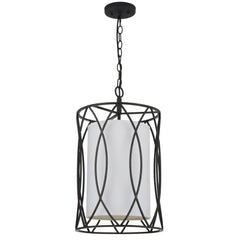 TFS 33 PENDANT 3x25wxE14max D330 H570 CHAIN 2M TEXTURED BLACK