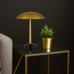TFS TABLE LAMP 2x25wE27max D400 H500 TOUCH SWITCH ANTIQUE BRASS / DARK COFFEE