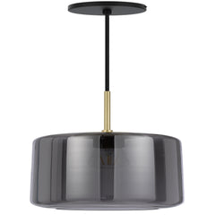 TFS MEDIUM PENDANT 25wE27max D:210 H:340 cab:2m BRASS MATT/SMOKE