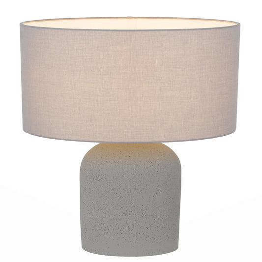 Cantolux TFS MED TABLE LAMP 25wE27max D:300 H:500 inline Swtch CONCRETE / SOFT GREY LINEN