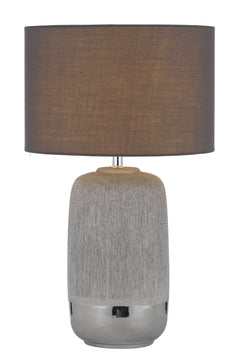 TFS CERAMIC TABLE LAMP 25wE27max H:470 D:280 SILVER/GREY