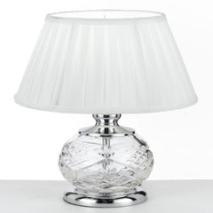 Huelva Table Lamp 40W E14 – Chrome & White Finish