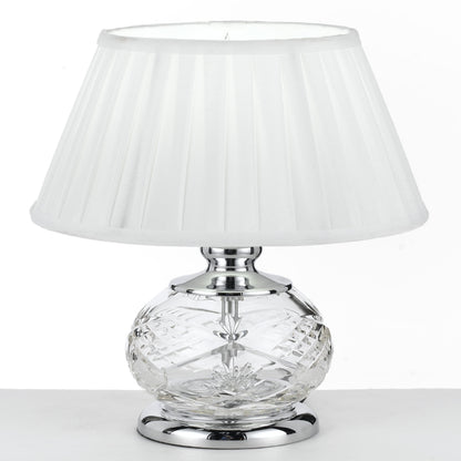 Huelva Table Lamp 40W E14 – Chrome & White Finish