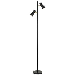 Toledo TFS FLOOR LAMP 2x6wGU10max 294x205x1530 FOOT SWT BLACK SATIN/BRAS/GOLDEN INSIDE