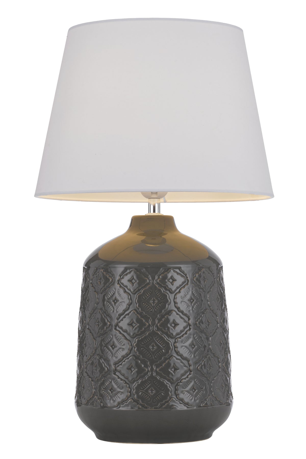 TFS CERAMIC TABLE LAMP 25wE27max H:535 D:300 GREY/WHITE