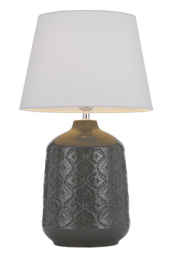 TFS CERAMIC TABLE LAMP 25wE27max H:535 D:300 GREY/WHITE