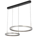 TFS 2 LT PENDANT 96wLED D:600 + D:800 L:1800 3000K DIM 4240Lm CAB2m PEARL GREY/FROST