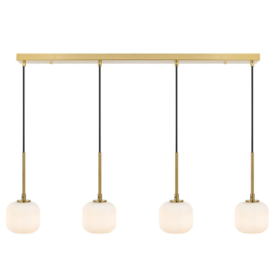 TFS 4 PENDANT 4*3wG9 NON-DIM L900D110cab2.0 ANT.GOLD / OPAL MATT / 3000K