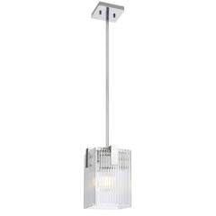 Zanomont TFS 1 LT PENDANT 25wE27max L180 W180 H250 rod (2*600+ 1*300) CHROME / CLEAR GLASS