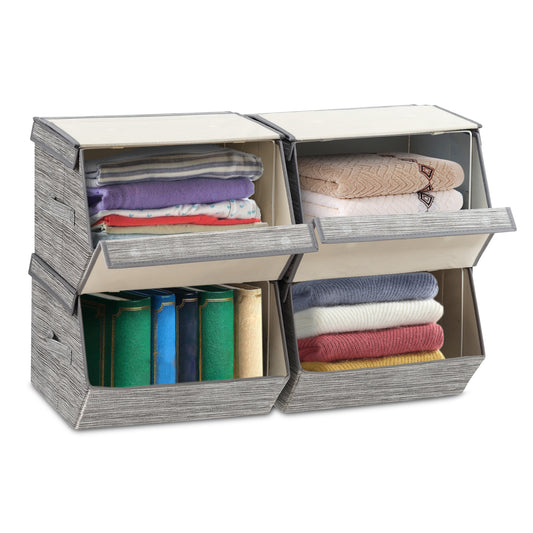 Buy Online Stackable Storage Bins with Lids – Shop Now