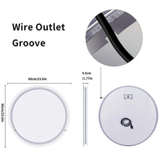 Illuminated touchscreen mirror for stylish bathroom interiors