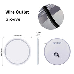 Wall mounted smart LED mirror with memory and touch control
