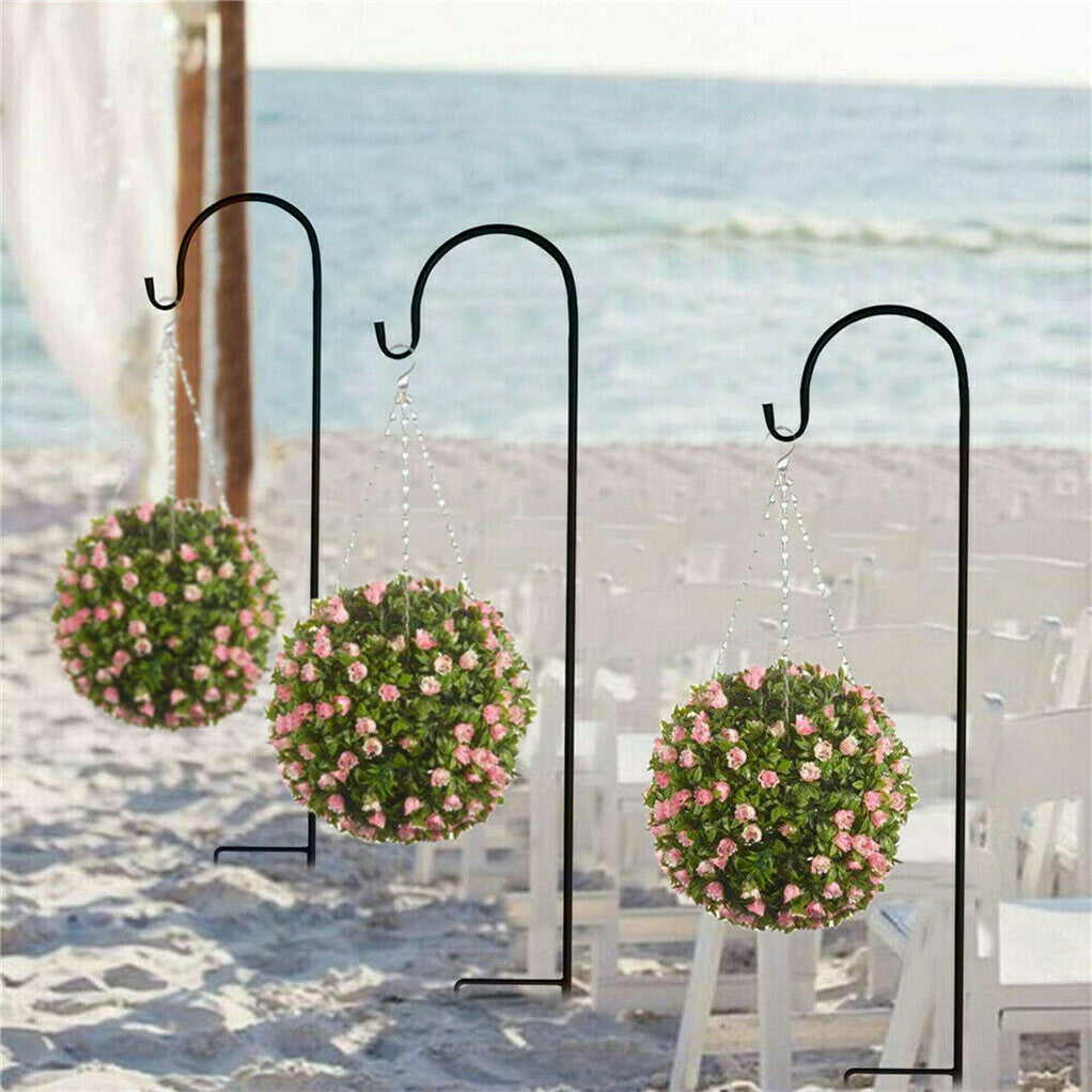 P&P Set of 8 Anti-wind Shepherd Hooks For Garden Wedding Venue Decorations Reusable