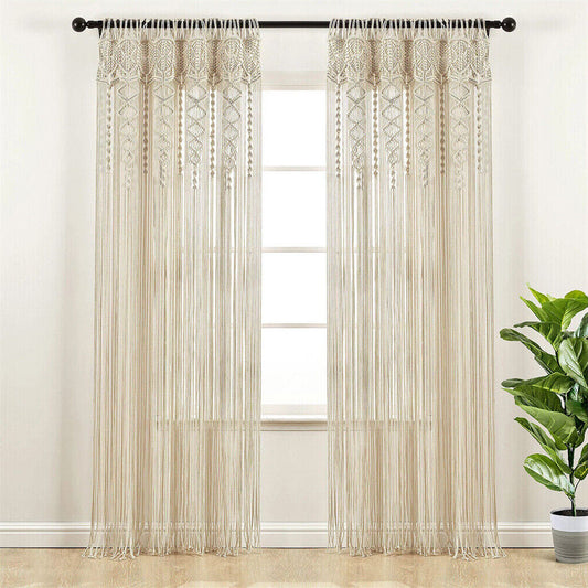 Large macrame door curtain and wall tapestry