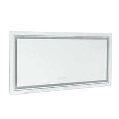 LED bathroom mirror illuminated edge detail