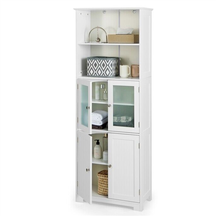 163cm Tall 4-Door Bathroom Storage Cabinet
