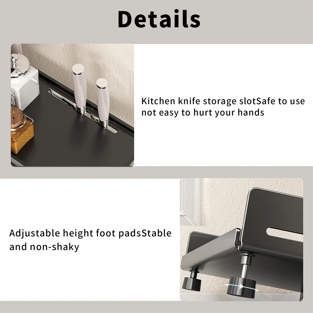 P&P 3-Tier Large Kitchen Spice Rack Anti-Rust Organizer Shelf, Height Adjustable Storage Rack AU