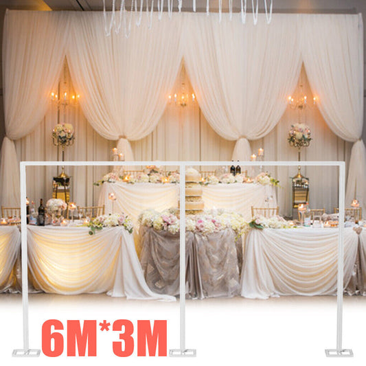 Adjustable wedding backdrop stand, 3x1m to 3x6m