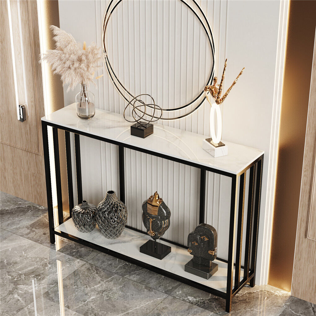 Shop Now: Elegant 2-Tier Marble Console Table Available for Delivery in Australia