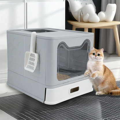 Removable stainless steel litter tray detail